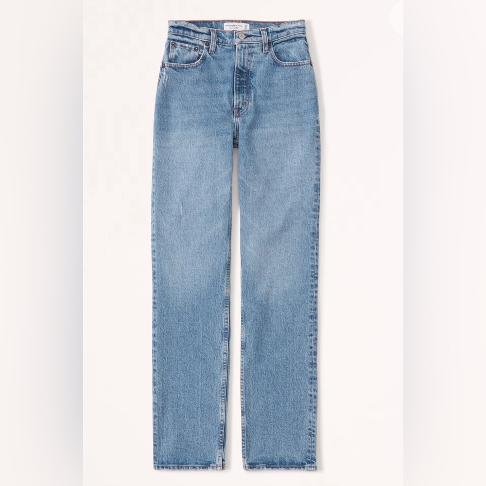 Abercrombie 90s ultra high rise straight jeans